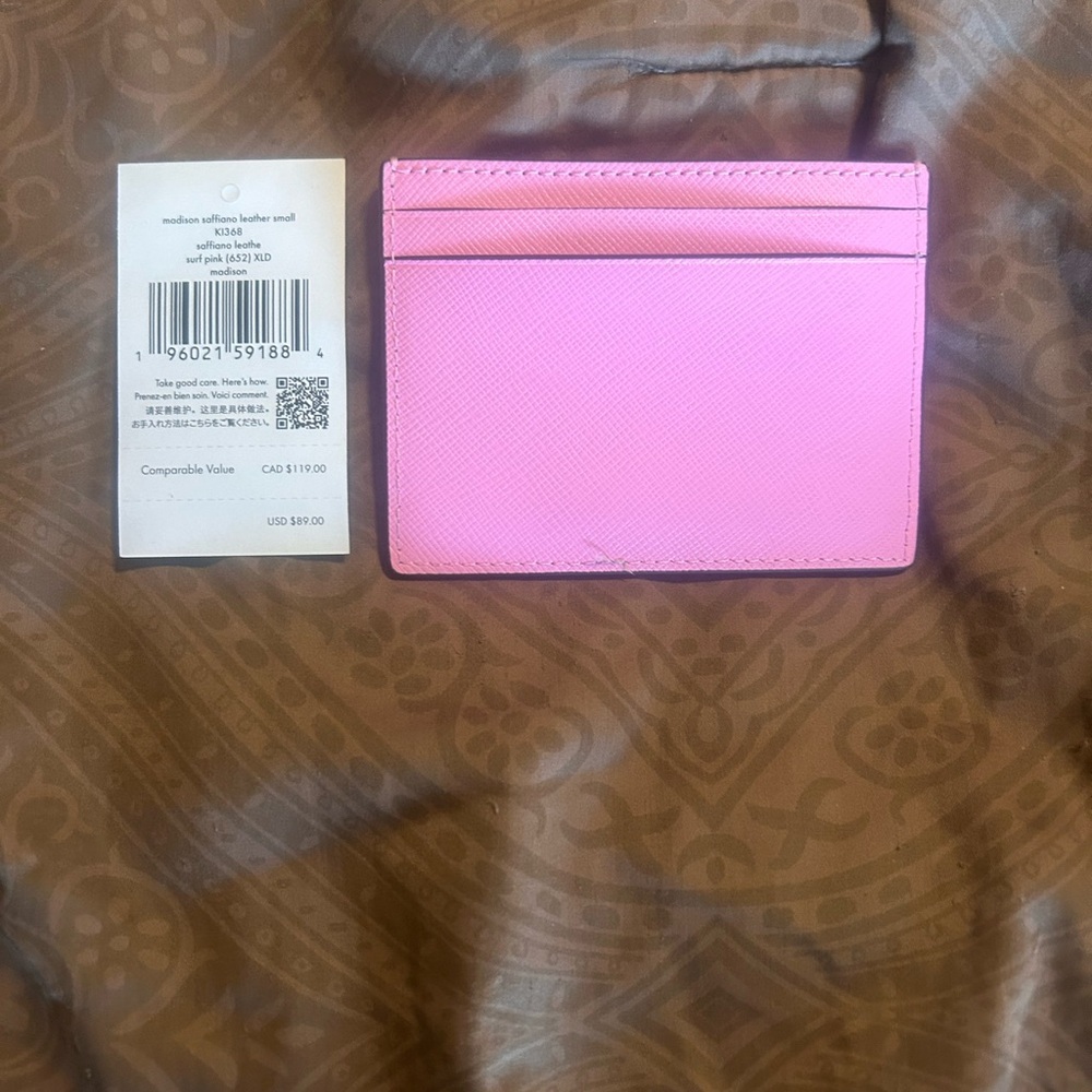 Kate Spade Vibrant Pink Card Case - Picture 2 of 9
